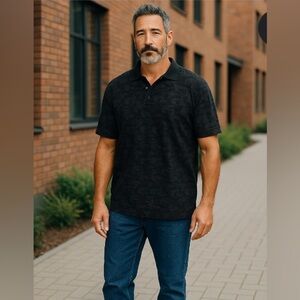 Black Polo Shirt Classic Design